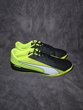 Puma Evospeed Ignite Indoor Soccer Shoes Mens Sz 12 Athletic Sneakers Green.